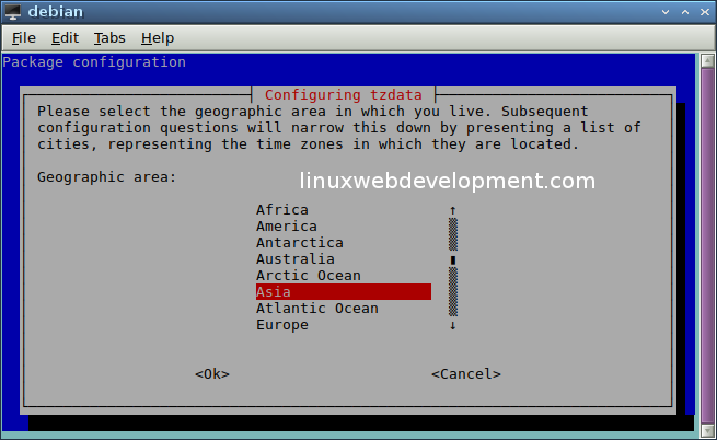 Debian Show Time Zone