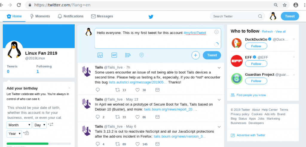 How To Create A Twitter Account - linuxwebdevelopment.com